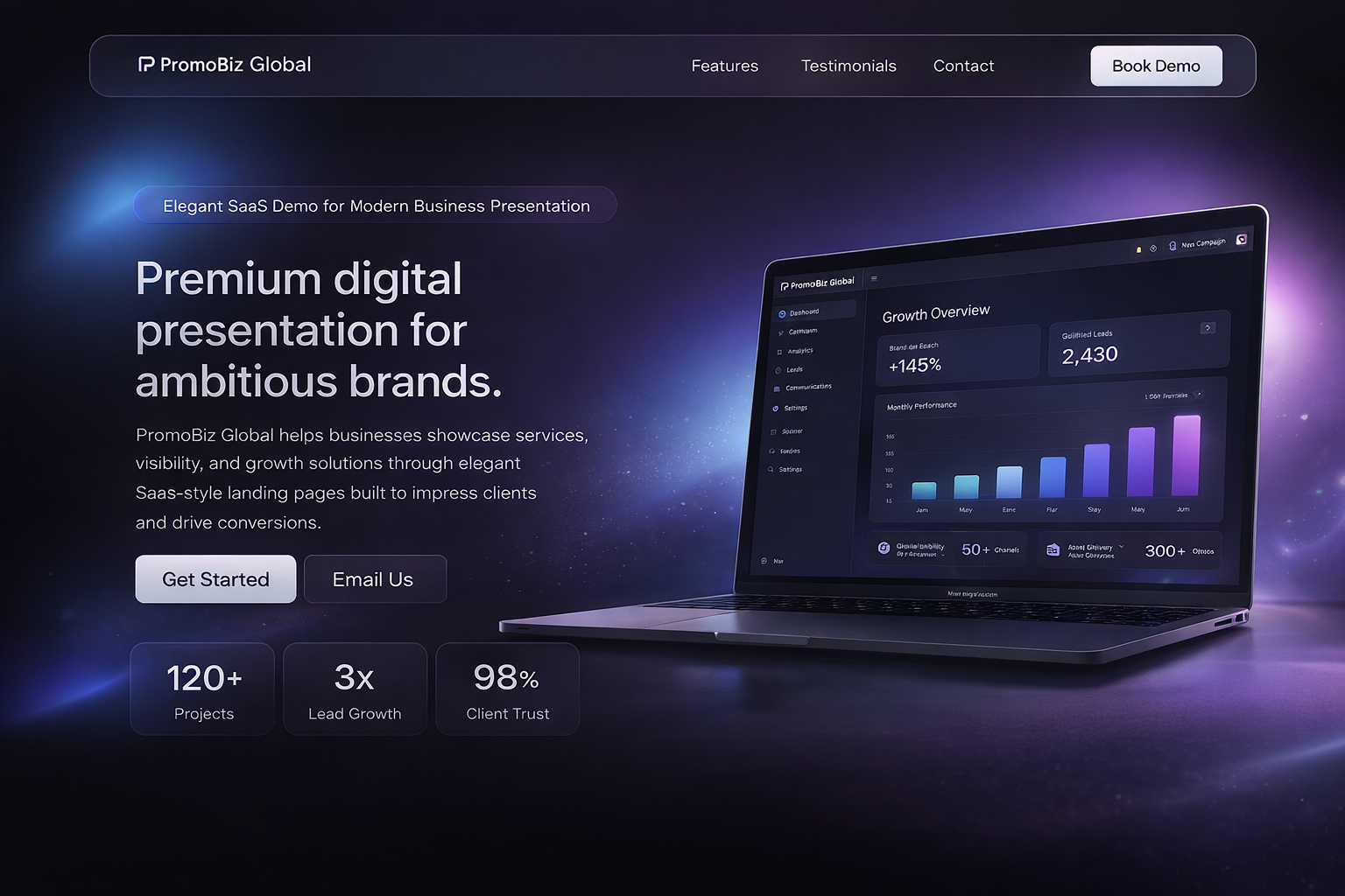 PromoBiz Global premium mockup